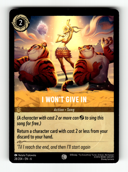 I Won't Give In