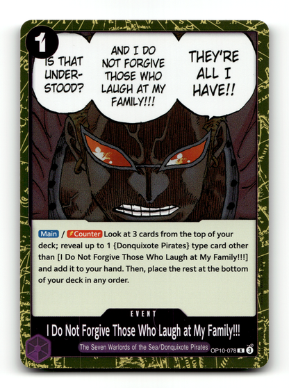 I Do Not Forgive Those Who Laugh At My Family!!!